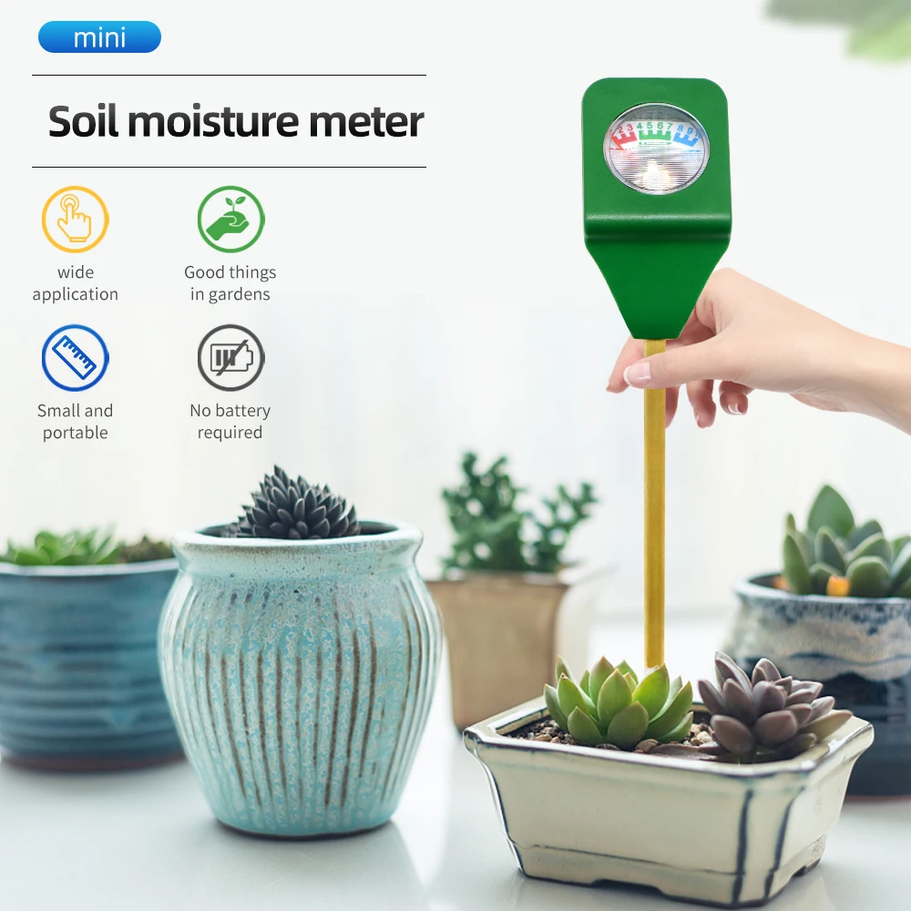 Mini Soil Moisture Sensor Meter Hygrometer Soil Tester Metal Probe Garden Plant Flower Testing Tool Water Analyzer