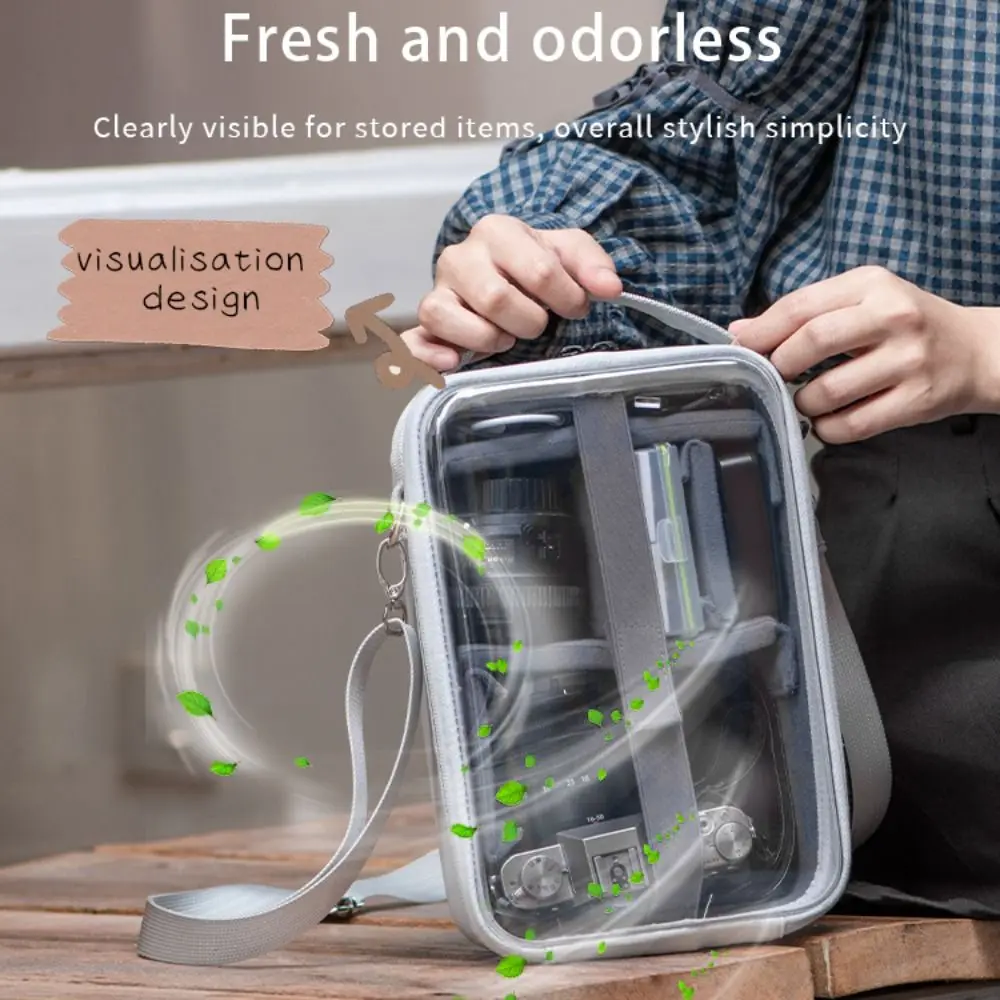 

Transparent Digital DSLR Bag DIY Shockproof Visible Camera Bag Anti-Scratch Camera Crossbody Bag for Sony/Nikon/Canon