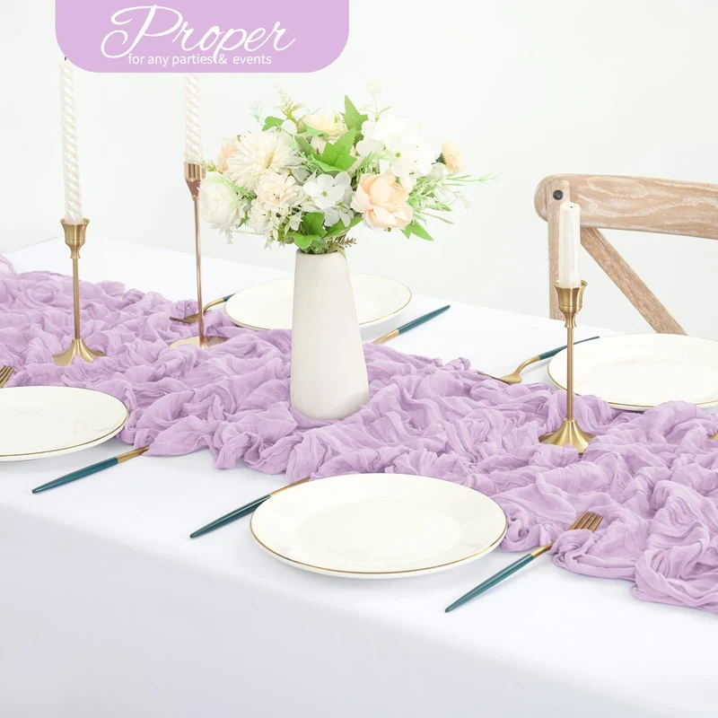 1pc Käsetuch Tisch Läufer Land Stil Gaze Käse Tuch Tischdecke Für Hochzeit Braut Dusche Baby Dusche Geburtstag Party – Detail 2