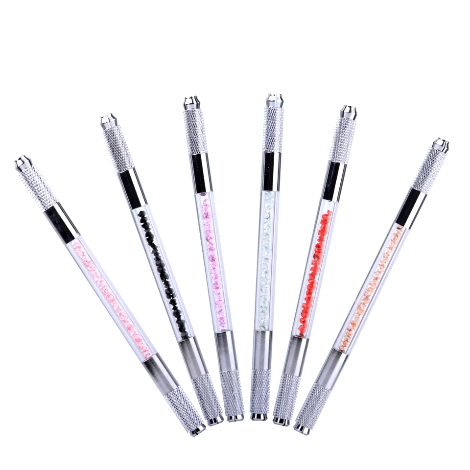 1 Set Microblading Makeup Tattoo Kits Manual Pen Eyebrow Practice Pigment Set  Tattoo Needles Practice Skins for Beginners