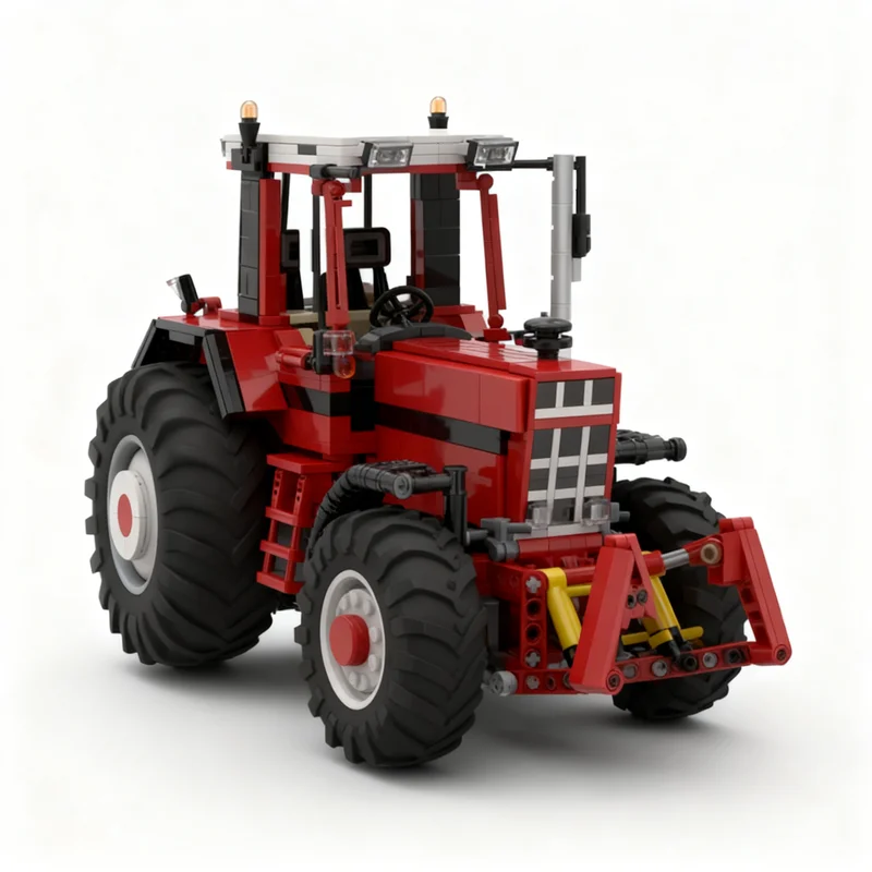 

1137PCS Moc RC Farm 1:17 International 1455XL Tractor Trailer Model DIY Creative Ideas Technology Child Toy Assembly Puzzle Gift