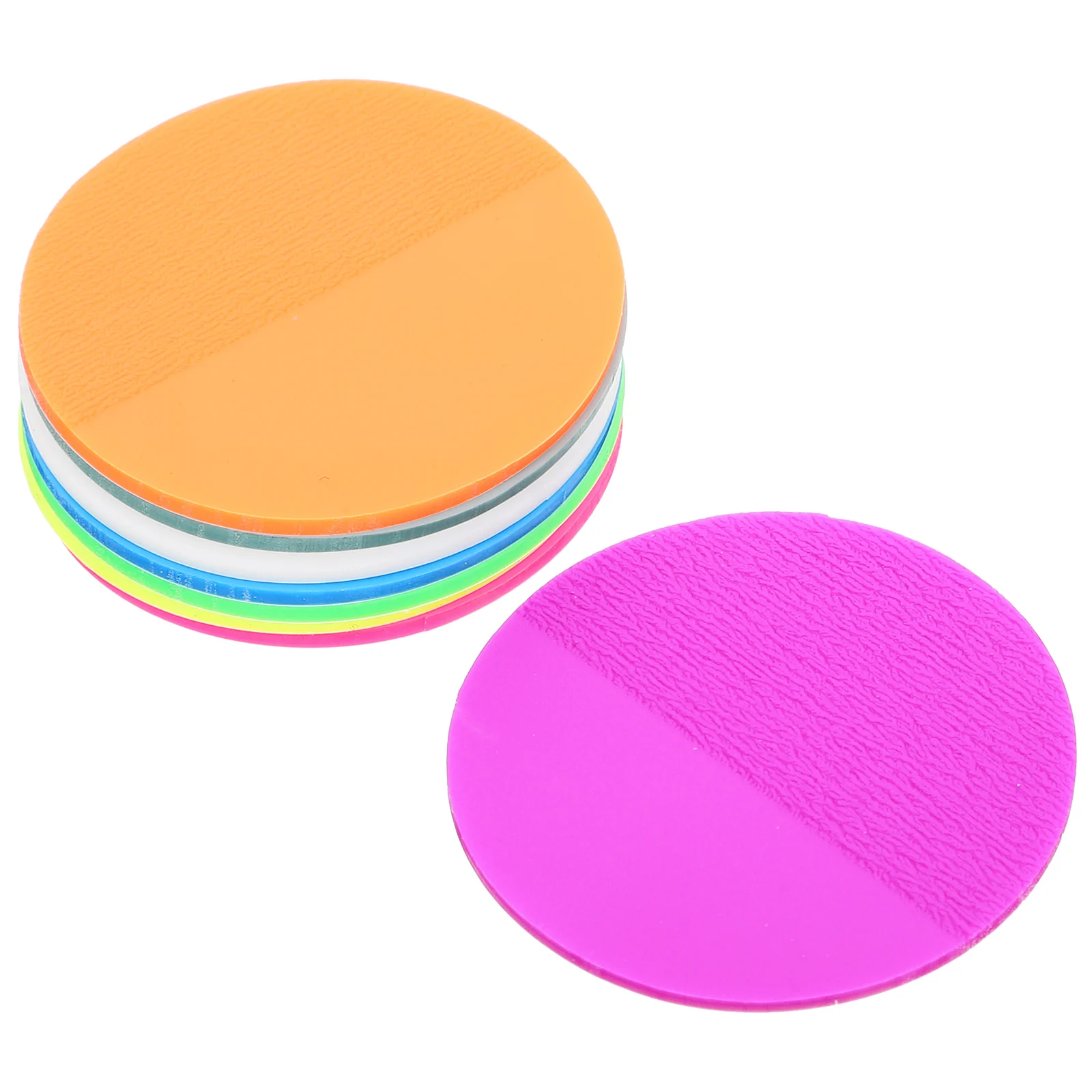 

1 Set Round Memo Stickers Strong Self Adhesive Pet Material No Residue Easy To Use For School Office Home Portable Compact