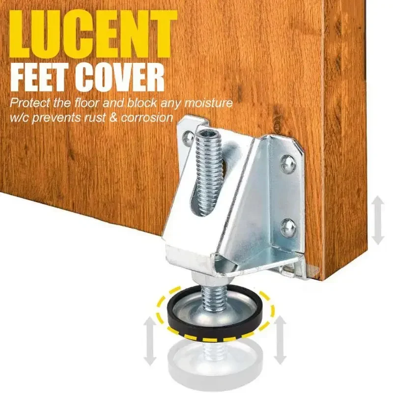 Adjustable Furniture Leveler Legs Load Foot Metal Sofa/Cabinet Leveling Feet Side-mounted foot pad screws High load-bearing