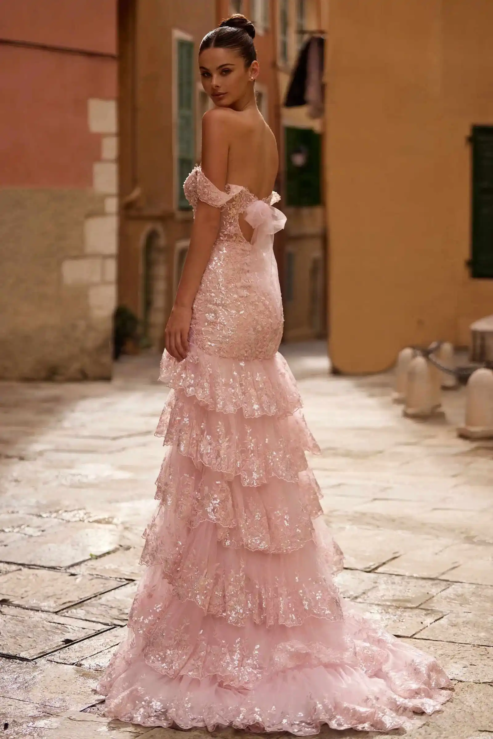 Eleganckie Sukienki Wieczorowe Syrenka Bez Ramiączek Z Cekinami Aplikacjami Rozcięciem Bez Rękawów Suknie Balowe Sukienki na Przyjęcia Szyte na Miarę Robe De Soirée