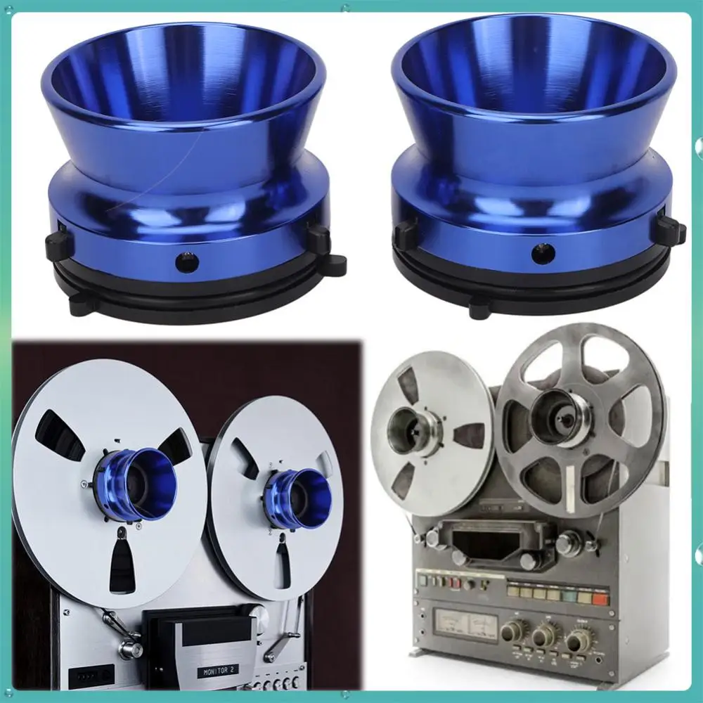 1 زوج NAB Hub محولات العالمي بكرة مسجل شرائط الملحقات مصقول سبائك الألومنيوم 10 بوصة فتاحة Nab بكرة محور محولات