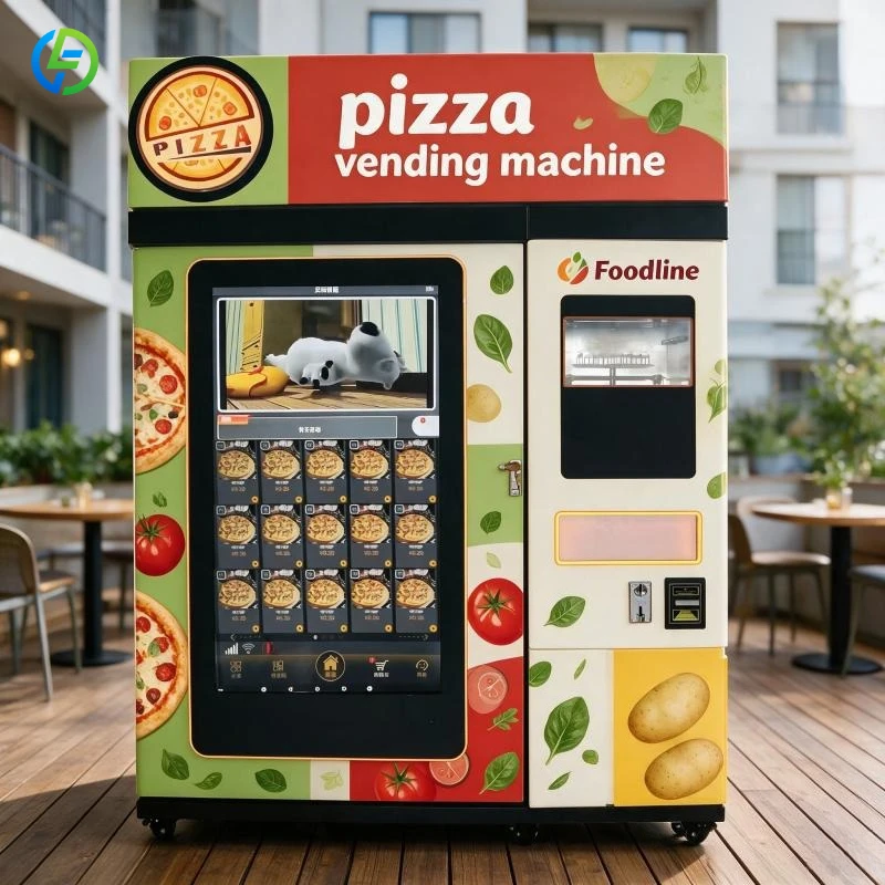 Automatic Touch Screen Refrigerated Frozen Pizza Vending Machine Self Service with Multiple Payment FL Customized