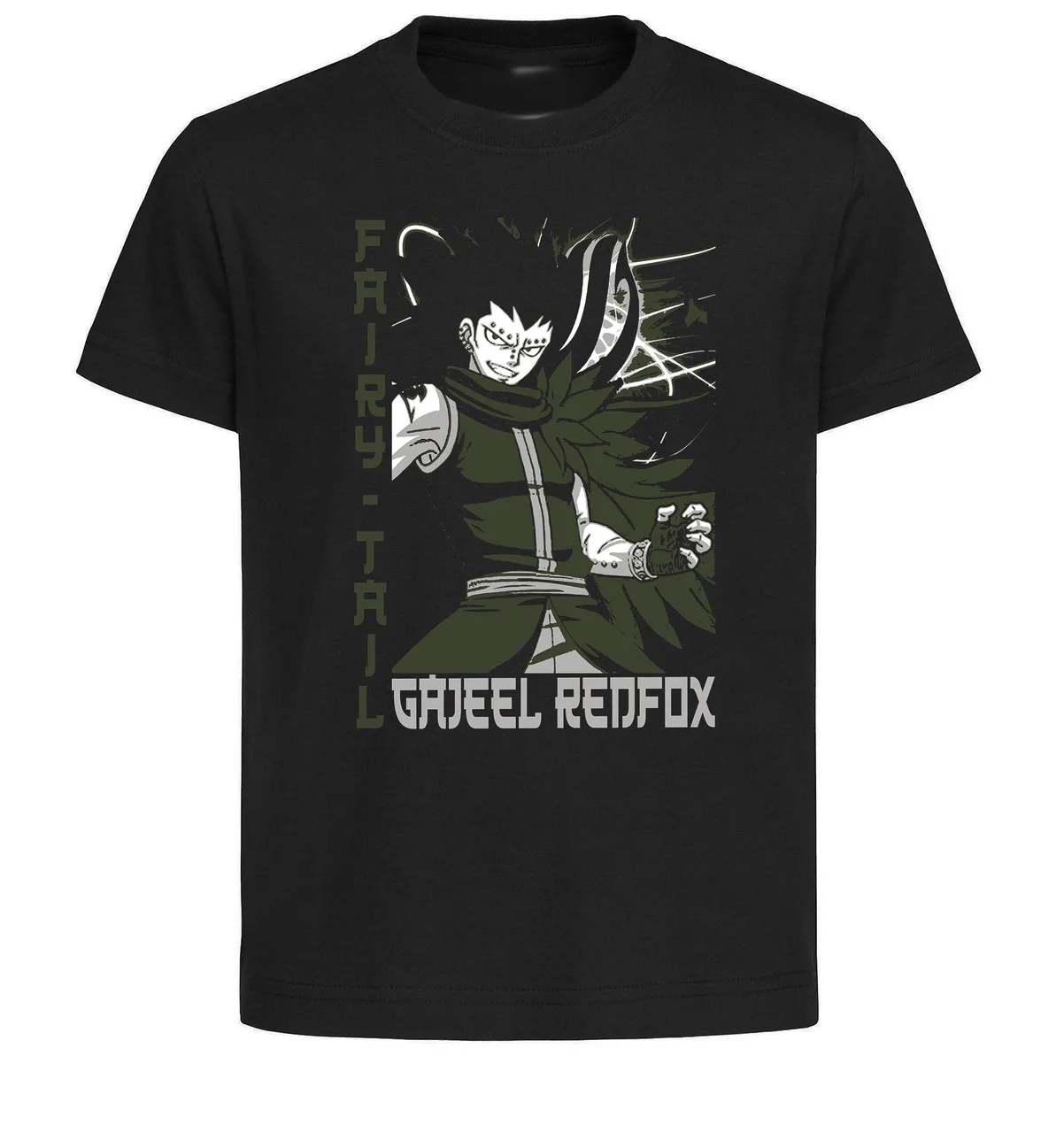 T-Shirt Unisex Black Japanese Style - Fairy Tail - Gajeel Redfox SA1215