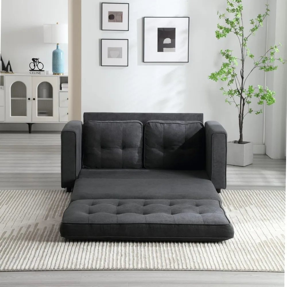 

Living Room Sofa, Foldable Sleeper Sofa Pull Out Couch Bed, Tufted Convertible Loveseat Futon Couches Live Room Dorm Apartment