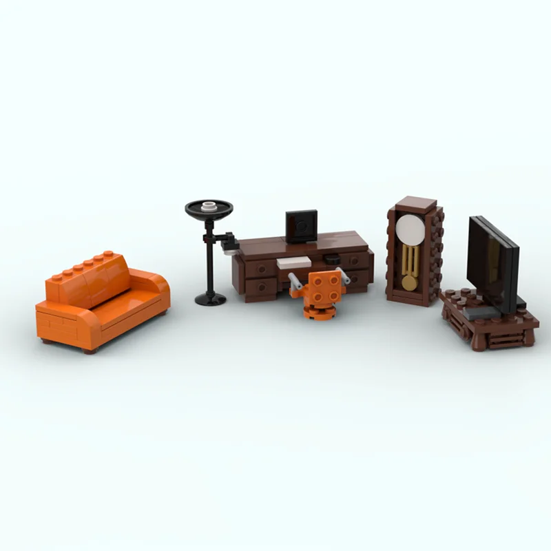 137 pezzi MOC decorazioni per la casa mobili mini set interni modulari modello fai da te blocchi di costruzione giocattoli di compleanno regalo