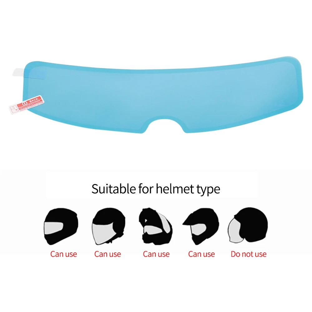 Película de parche antiniebla transparente para casco Universal, película de lente a prueba de lluvia para visera de motocicleta, accesorios de carreras de Moto resistentes a la niebla