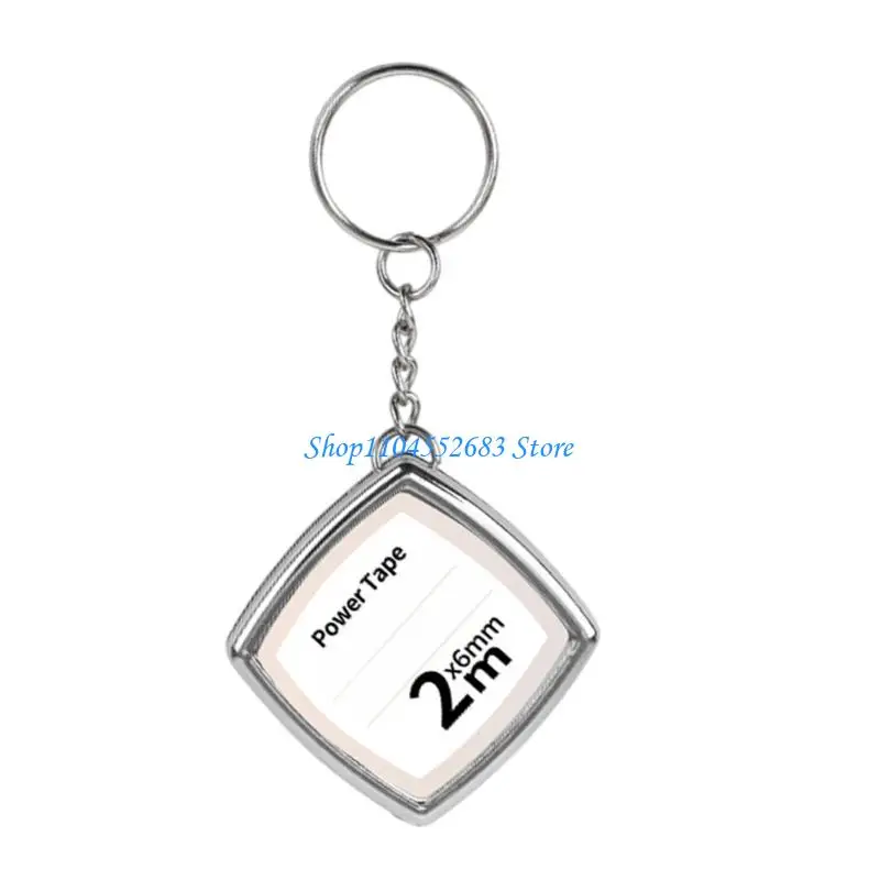 Y6GD Multipurpose Keychain Tape Measure Steel Tape Measuring Tool Portable Ruler Compatible for Accurate Length Calculation