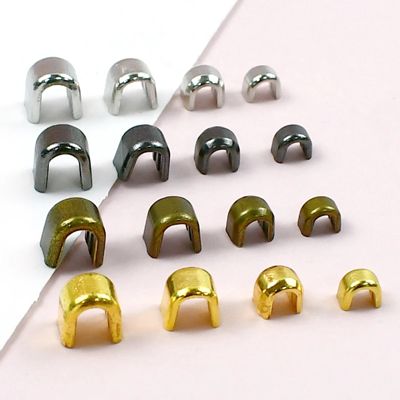 50-200g 3# 5# 8# 10# U-shaped Zipper Stopper Non-slip End Lock Zip Top Stop Bottom Repair Kits DIY Sewing Hardware Accessories