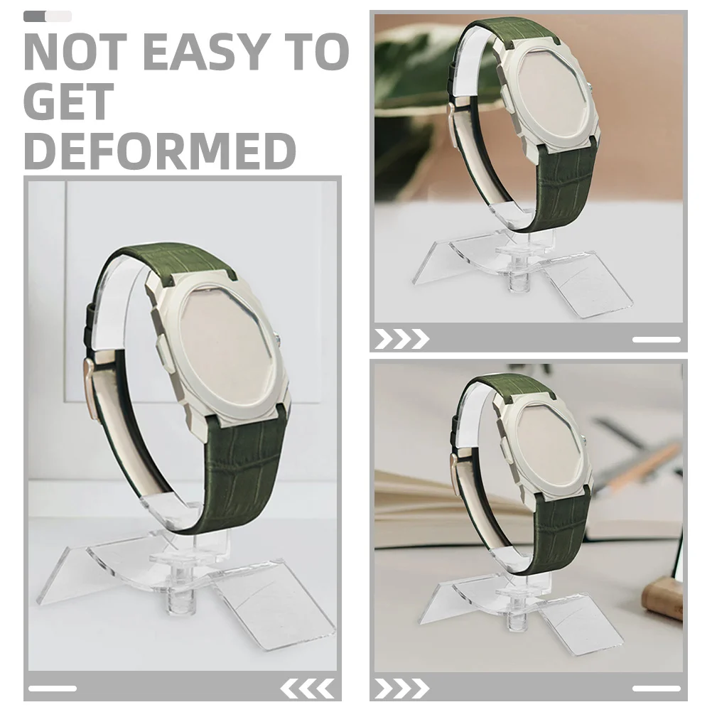 

8Pcs Jewelry Display Stand Acrylic Wristwatch Holder for Home Office Travel Lightweight and Scratch Resistant Watch Stand