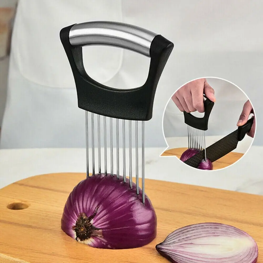 Household Food Slice Assistant Meat Slicers Tomato Cutter Onion Holder Onion Cutter Holder Vegetable Slicer