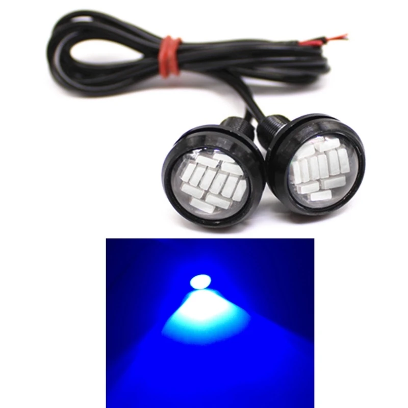 Auto License Plate Lamps Working Light Eye LED 23mm 4014 12SMD Waterproof