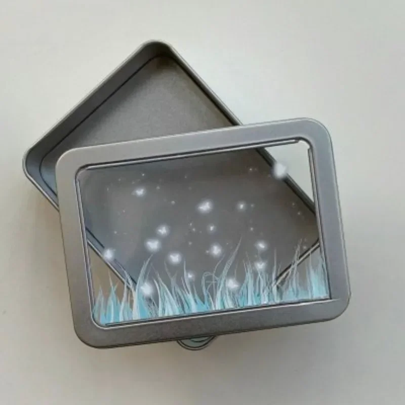 Kpop Photocard Holder Tinplate Card Storage Box Photo Album Case Container Idol Display Card Organizer Desktop School Stationary