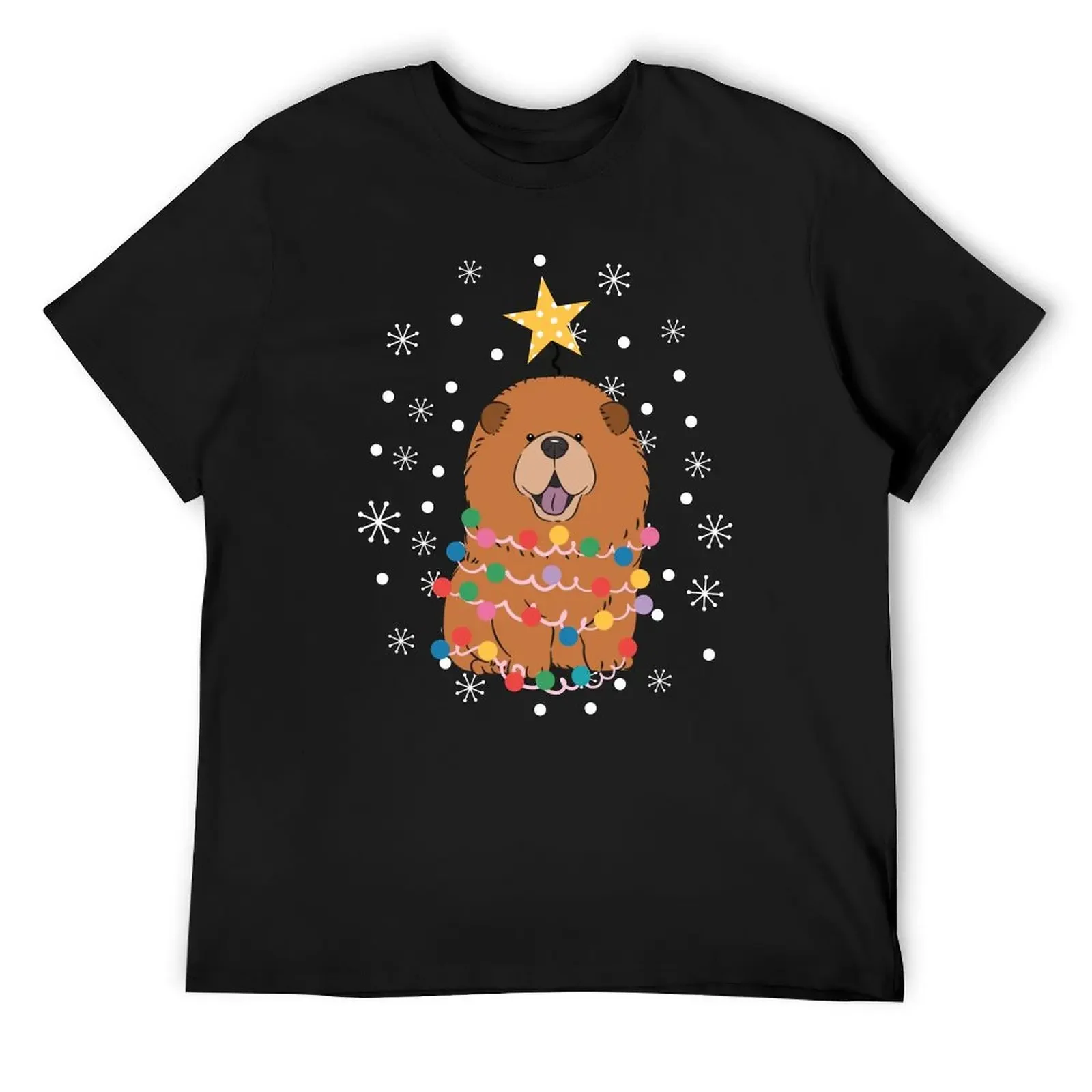 Red Chow Chow Christmas Tree T-Shirt graphic tee shirt customizeds vintage shirts graphic men t shirts