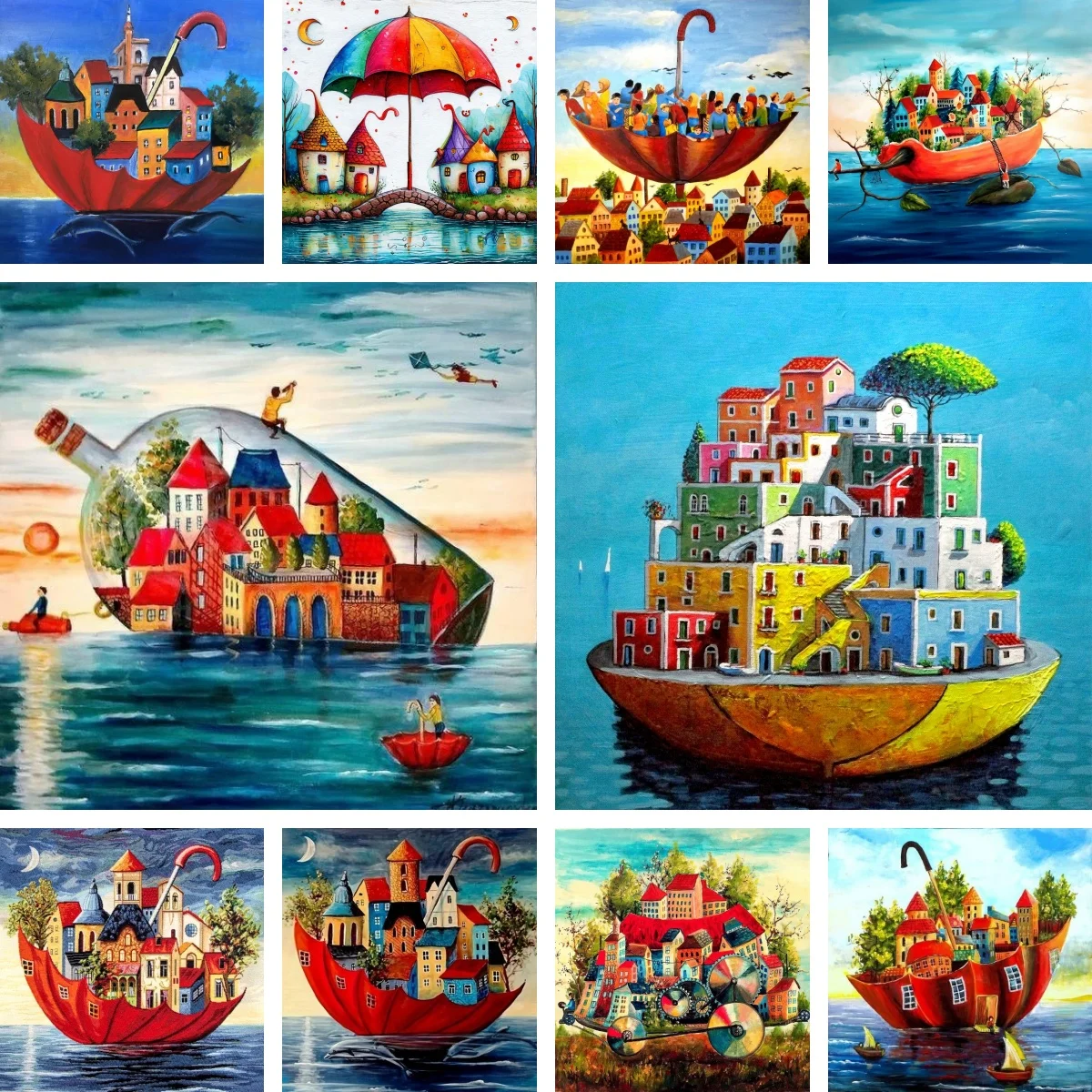 Art Craft Village - Diamond Painting DIY Colorful Village in