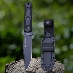 U.S.AKB-EK50 Jungle Hunting Straight Knife + Sheath, Outdoor Camping Survival Knife, Multi-purpose EDC Knife