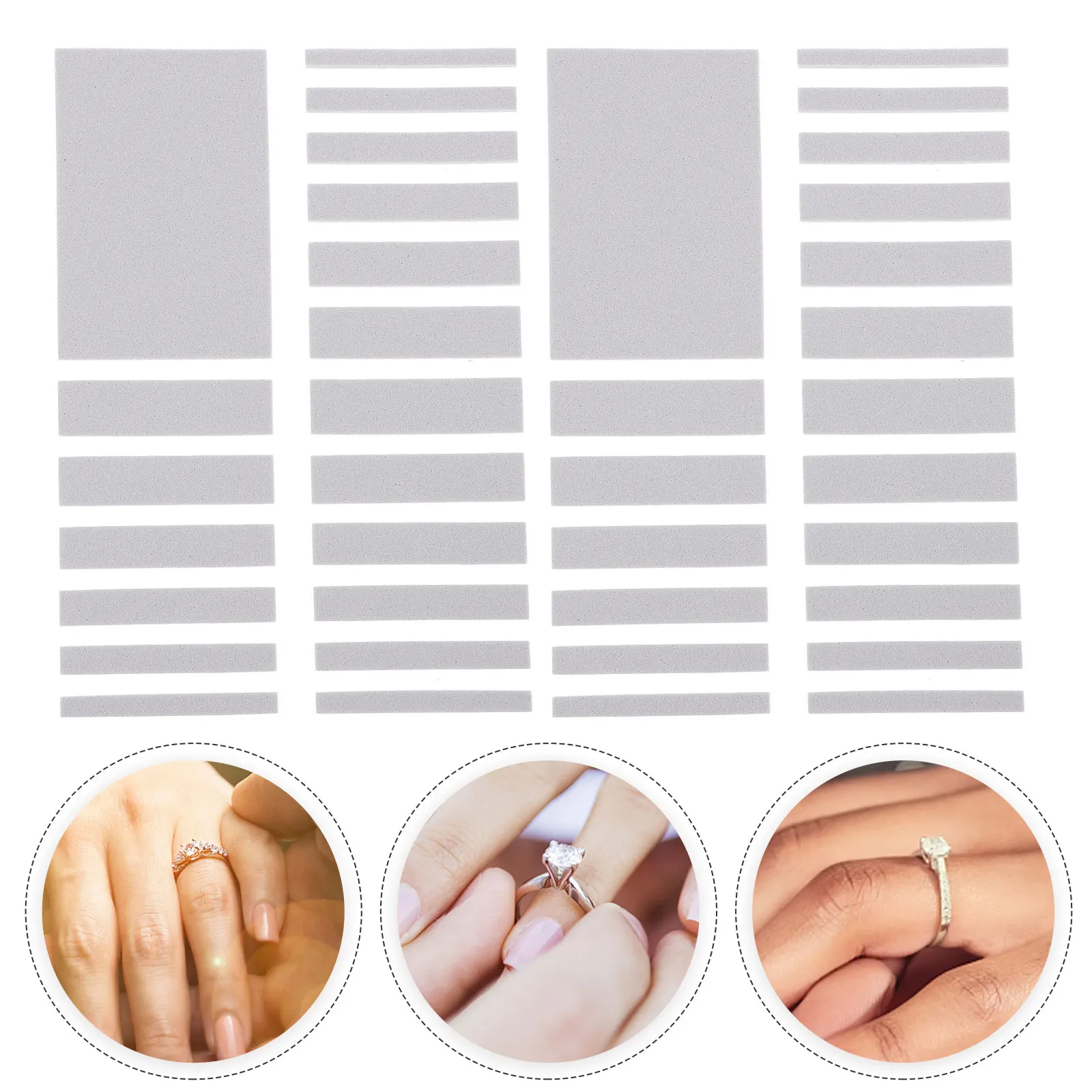 

2 Sheets Ring Size Adjuster Sizer for Men Women Ring Size Reducer Guard Tightener Spacer Tightener