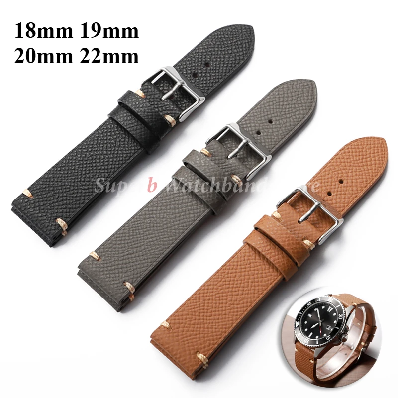 حزام من الجلد الطبيعي لـ Seiko عبر نمط 18/19/20/22 مللي متر خمر نمط جلد البقر حزام (استيك) ساعة لسوار أوميغا الرجال