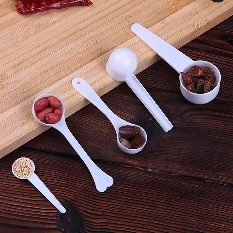10PCS Plastic Measuring Spoons Scoop For Child Milk Powder/Coffee/Protein Multifunctional Home Kitchen Accessory