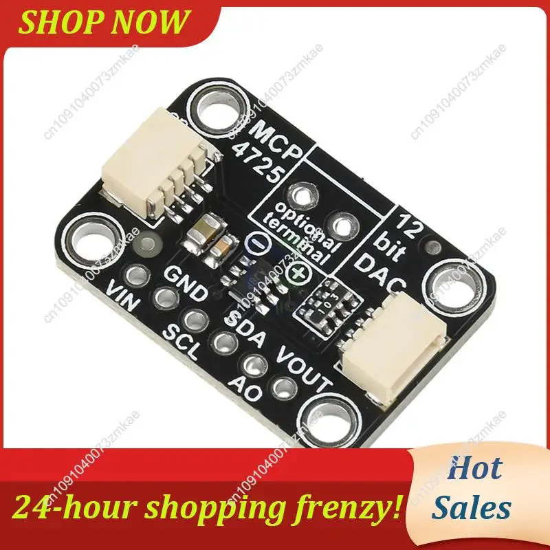 لوحة القطع البيع اليومي لـ MCP4725 12 بت I2C لوحدة محول DAC الرقمية إلى التناظرية لـ STEMMA QT Qwiic 2.7-5.5 فولت