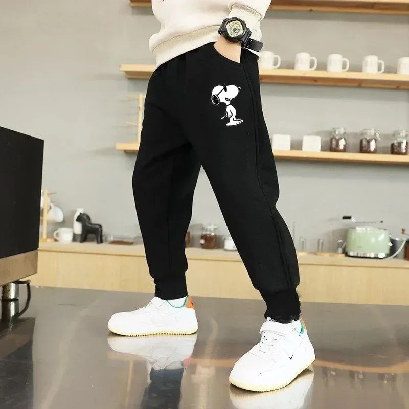 Snoopy New Children Pants Boys Girls Sweatpants Trousers Sports Pant 3-14 Years Old Spring  Track Pant For Boys