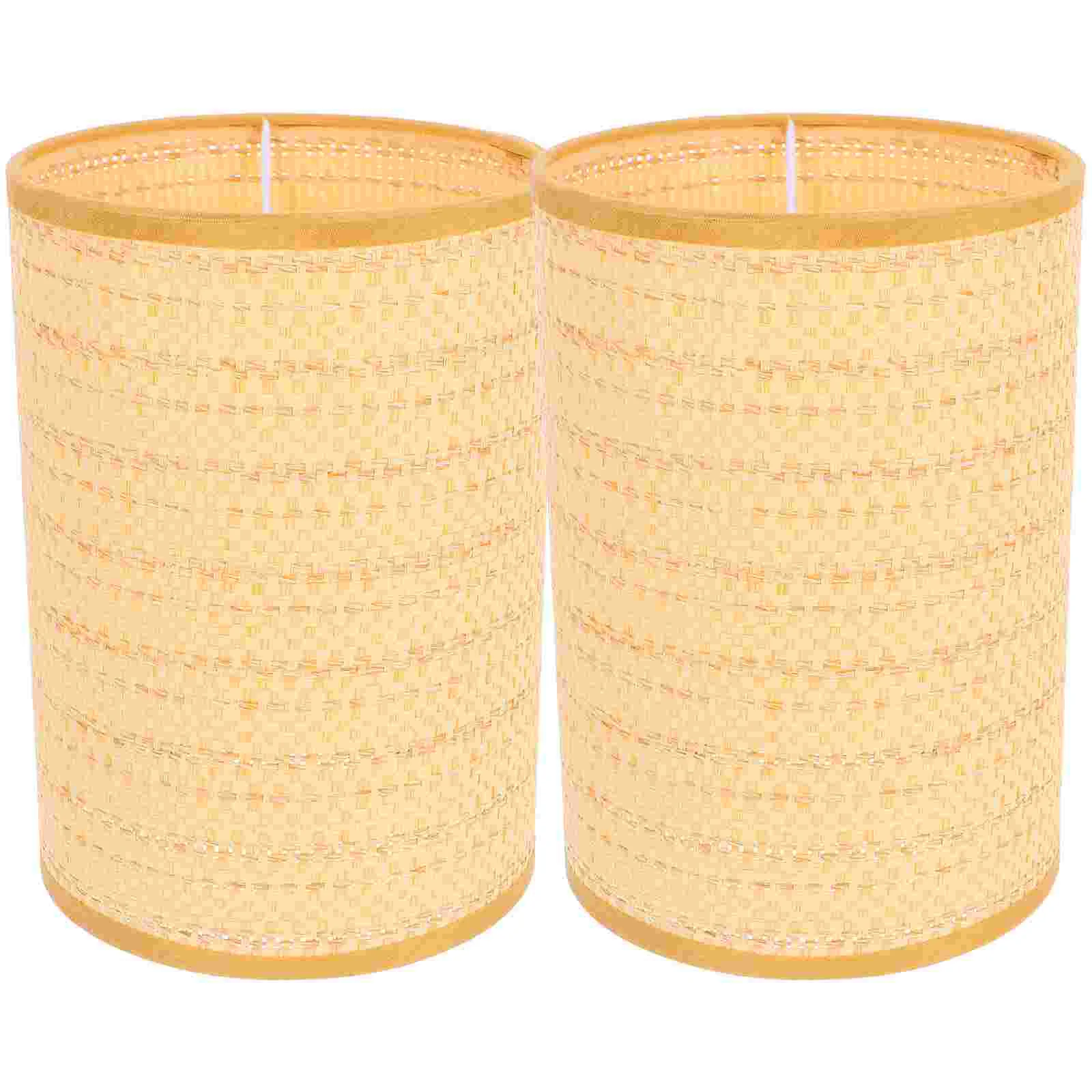 

2 Pcs Lamp Shade outside Lamps for Wall Pendant Light Lampshades Floor Table Rattan Unique