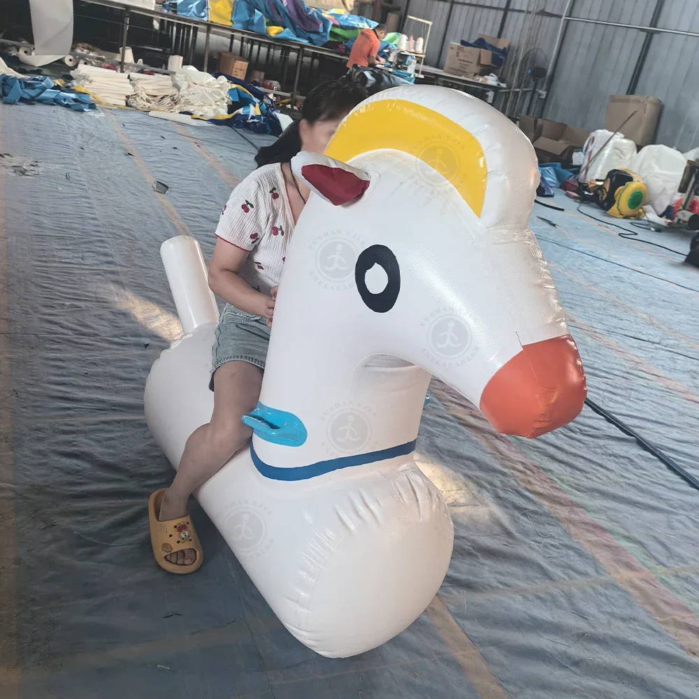 JWHigh Quality Airtight Inflatable Derby Race Horse Inflatable Little Hop Horse for Horse Racing Game