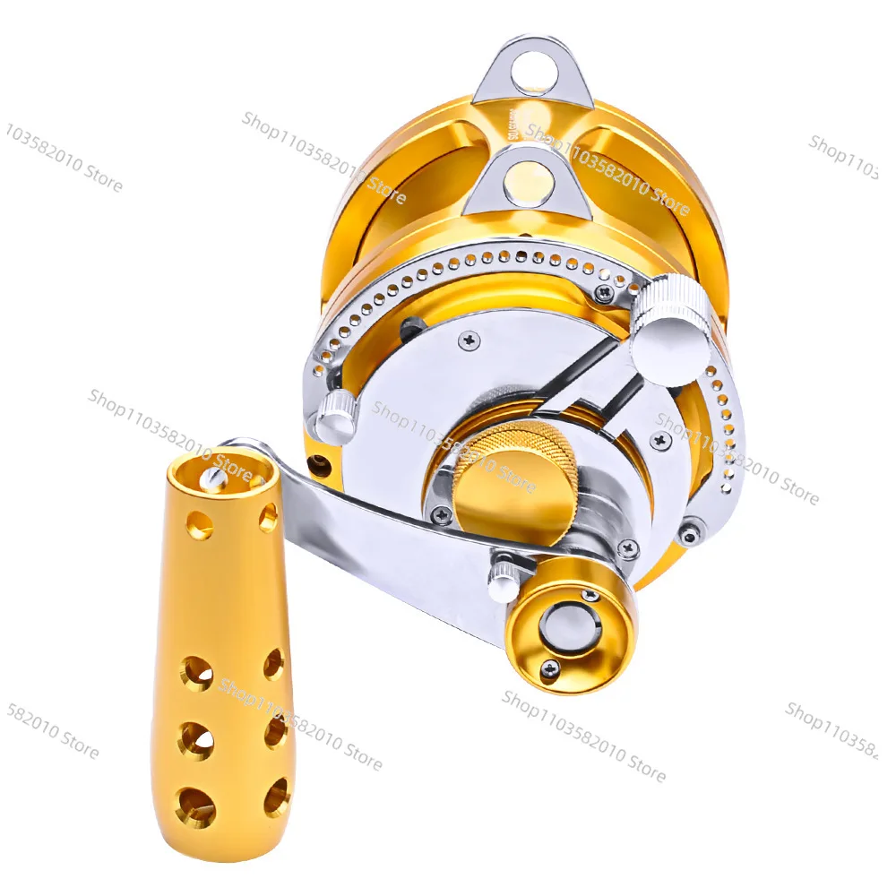 

Saltwater Surf Sea Waterproof Jig Fishing Reel Boat Metal Light Overhead Fishing Reels Trolling Fishing Slow Pitch Jigging Reel