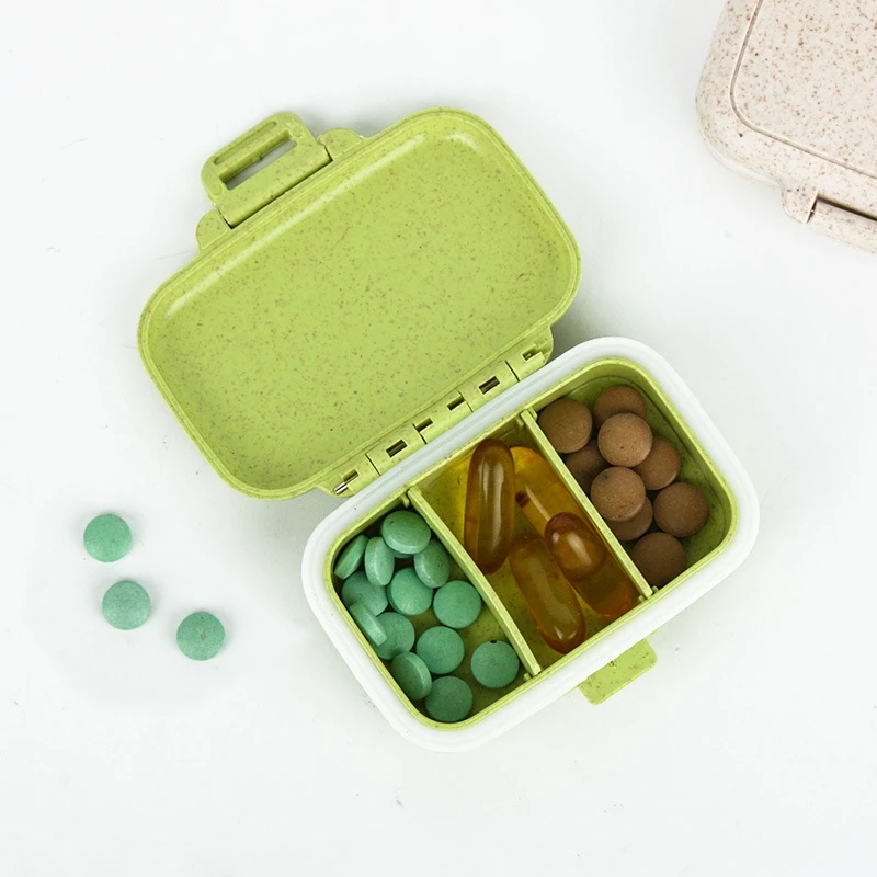 3 Lattices Pill Box Tablet Pill Case Dispenser Medicine Boxes Dispensing Medical Kit Mini Organizer Case Holder Pill Splitter