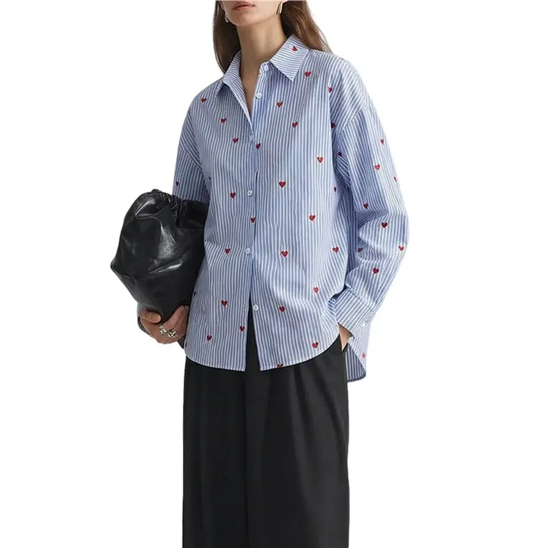 

Рубашки с пуговицами CYL для женщин, блузки с длинными рукавами ко Дню святого Валентина и Дню Святого Патрика