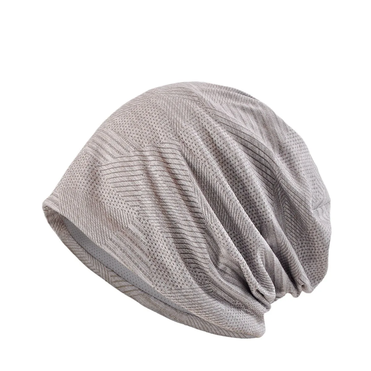 Summer Men's Thin No Pressure Sensation Head Cover Sleep Cap Bucket Hat Air Conditioning Anti-UV Bald Cap Foldable Hat