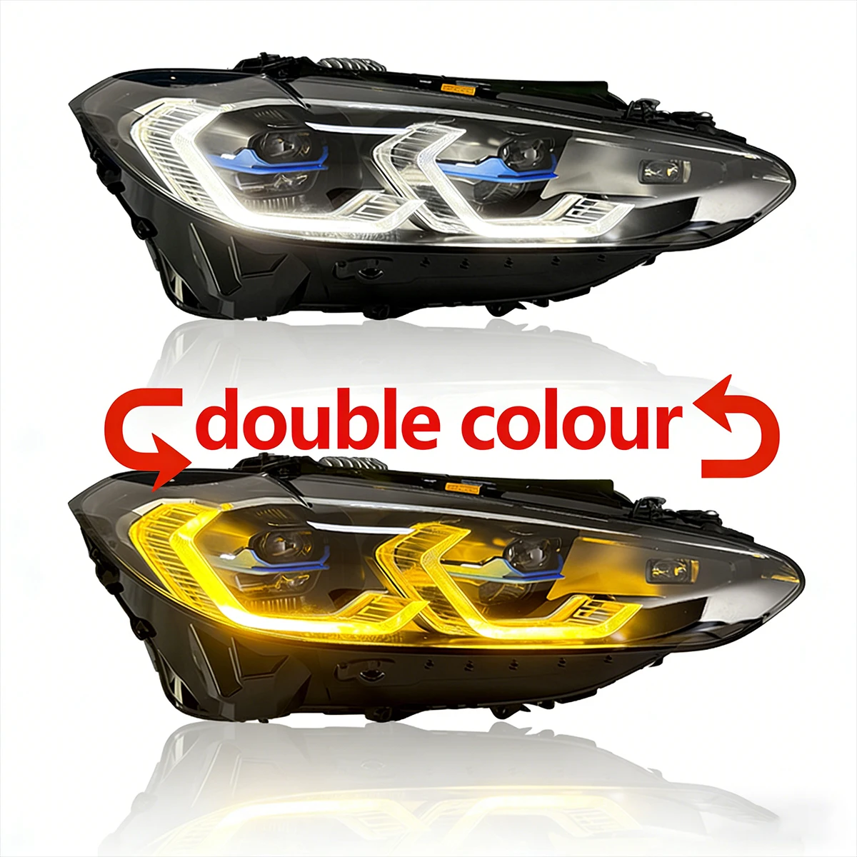 

LED Headlight Assembly For BMW 4 Series M3/M4/G22 G23 G26 G82 G83 2023-2025 Controlled White Yellow Switch DRL Plug And Play