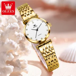 OLEVS 5596 Diamond Luxury Elegant Women Watches Waterproof Original Quartz Watch For Woman Top Brand Business Wristwatch 2024