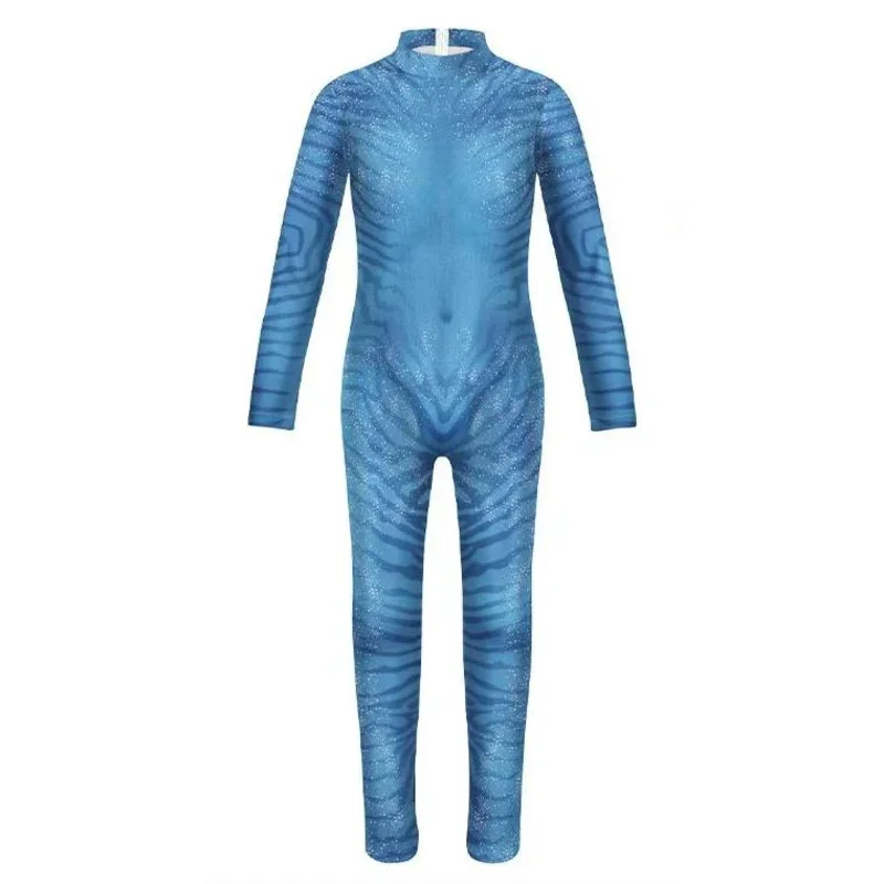 Nuovo Avatar Il Via dell'Acqua Neytiri Catsuit Avatar 2 Jake Sully Bambini Cosplay Tuta Halloween Ragazze Ragazzi Boysuit Zentai Bambino