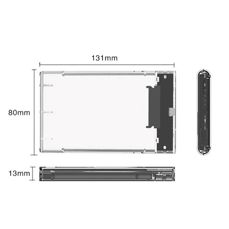 Uالتايلاندية G06 USB2.0 قالب أقراص صلبة 2.5 بوصة المنفذ التسلسلي SATA وسيط تخزين ذو حالة ثابتة/ القرص الصلب دعم 4 تيرا بايت شفاف المحمول الخارجي HDD