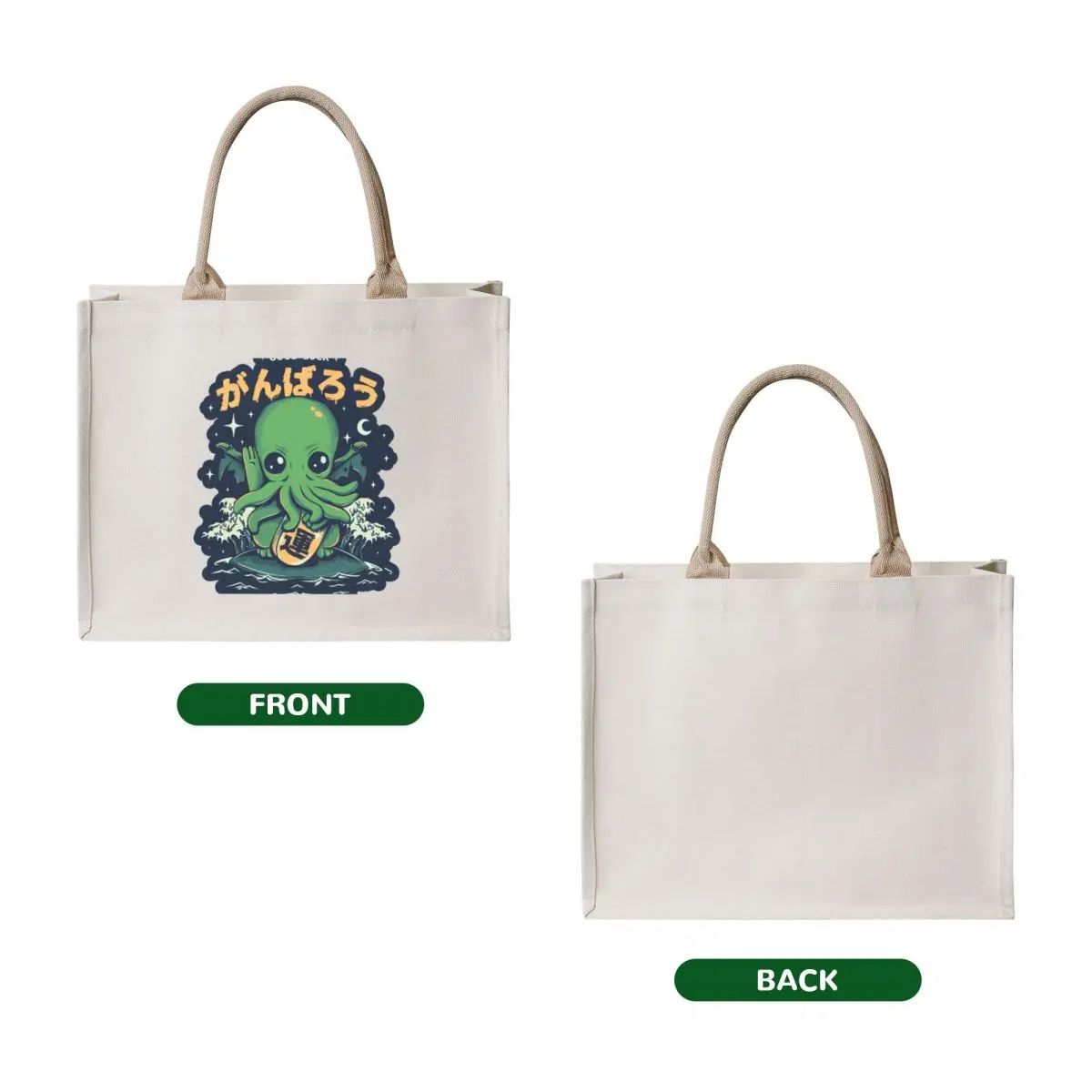 Good Luck Cthulhu Tote Bag university shopper bag shopping bag logo reusable grocery bags