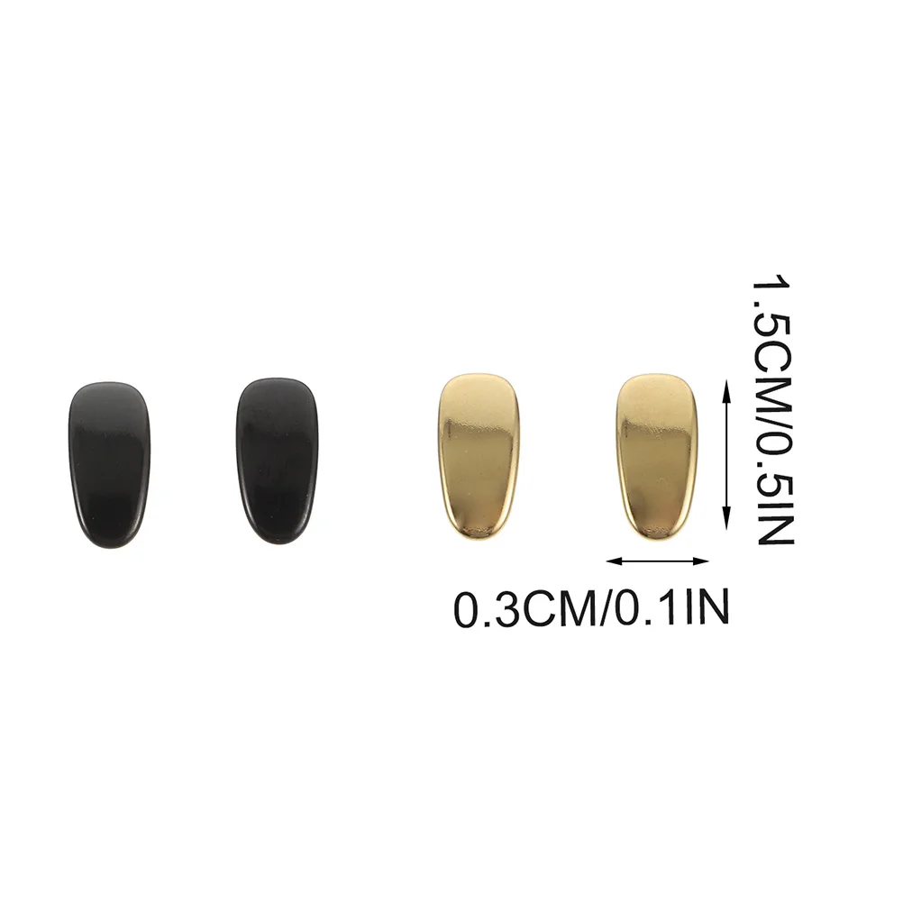 8pcs 티타늄 코 패드 안경 용 소프트 미끄럼 방지 쿠션 교체 패치 라운드 프레임 하프 림 액세서리 내구성 실용