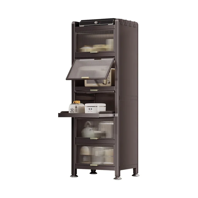 

Pull-out type, kitchen, rack, microwave oven, storage, floor, multi-layer, locker