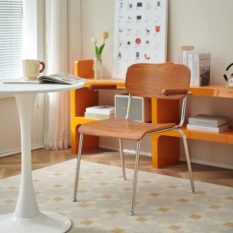 

Дизайнерский обеденный стул для дома, стул с изогнутой деревянной спинкой