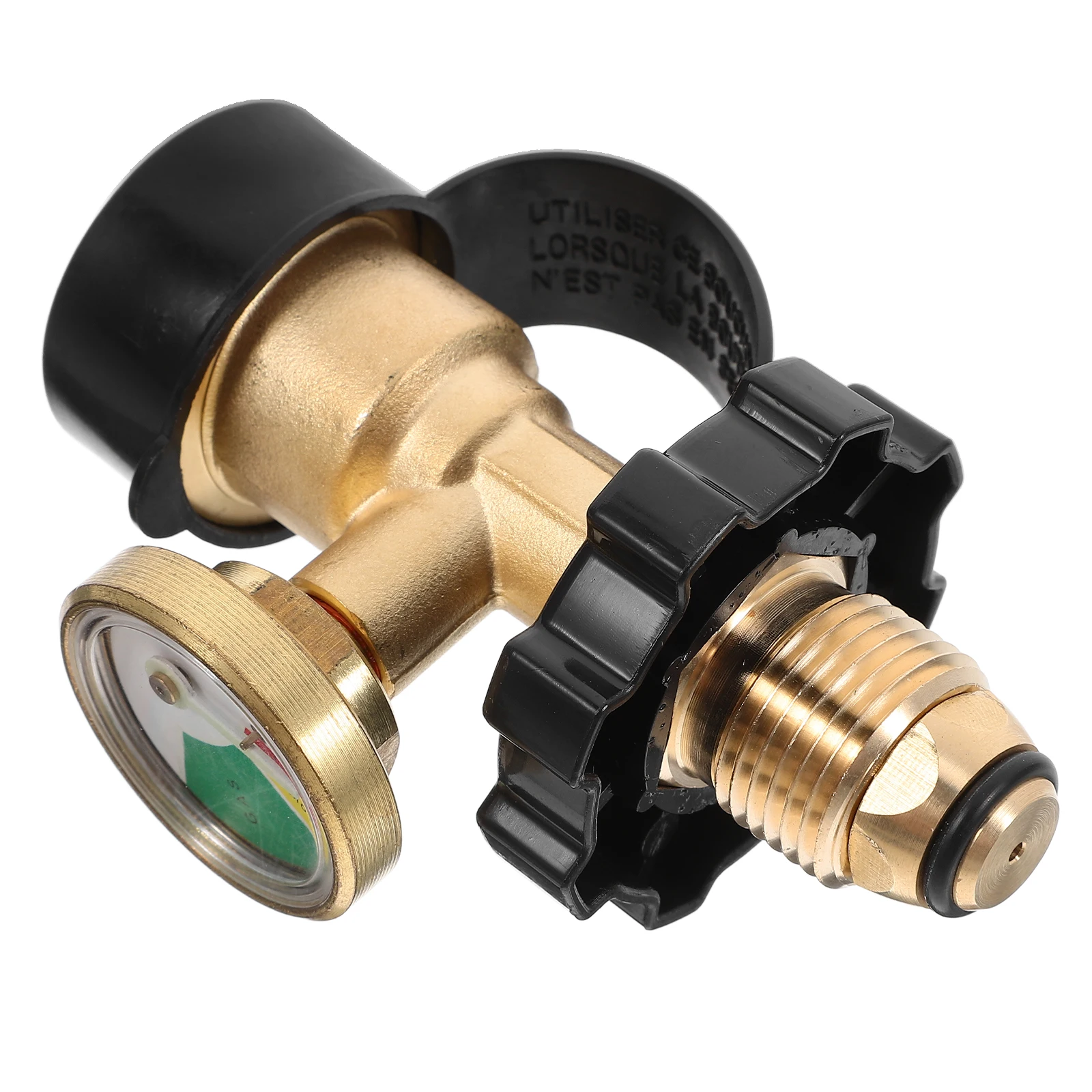 

Propane Tank Adapter Copper Fittings Gas Valve Connector Pressure Gauge BBQ Grills Stoves Camping Outdoor Cooking Accessories