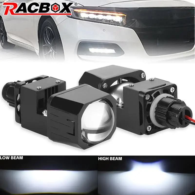 1.5 inch Matrix Bi-led Projector Lens 20000LM High Low Beam Auxiliary Headlight Lamp For H4 H7 9005 9006 Car Motorcycle Retrofit