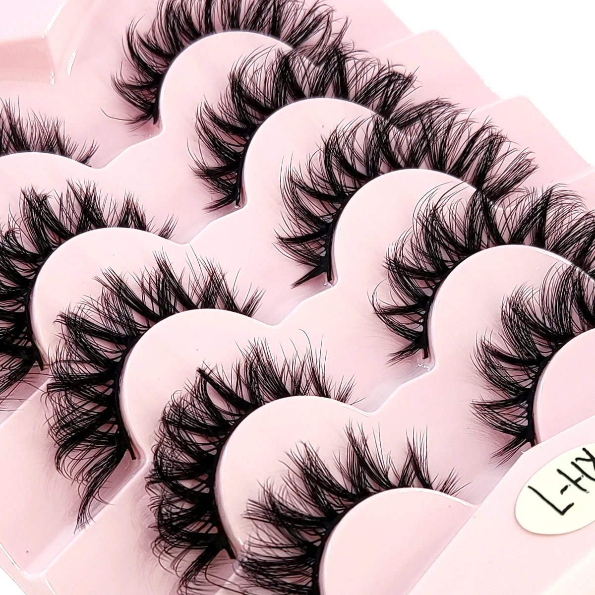 新しい 5/7 ペアのナチュラルロング 3D 人工ミンクつけまつげつけまつげメイクアップミンクまつげエクステまつげショート