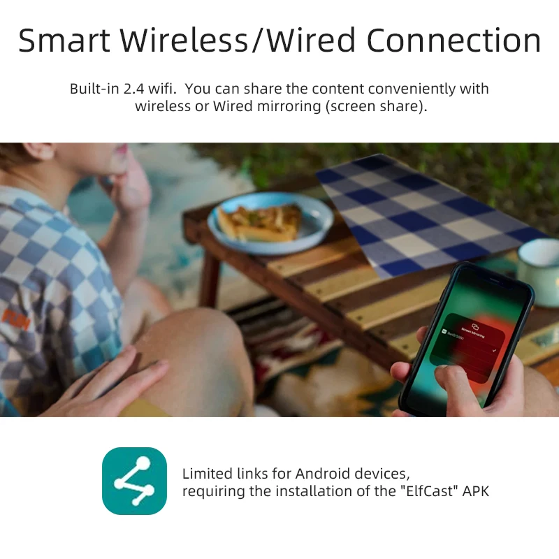 AUN A003 MINI Projector 1280x720P Portable WIFI Home Theater Cinema Sync Android IOS Phone Screen Beamer For 1080P FUll HD Movie