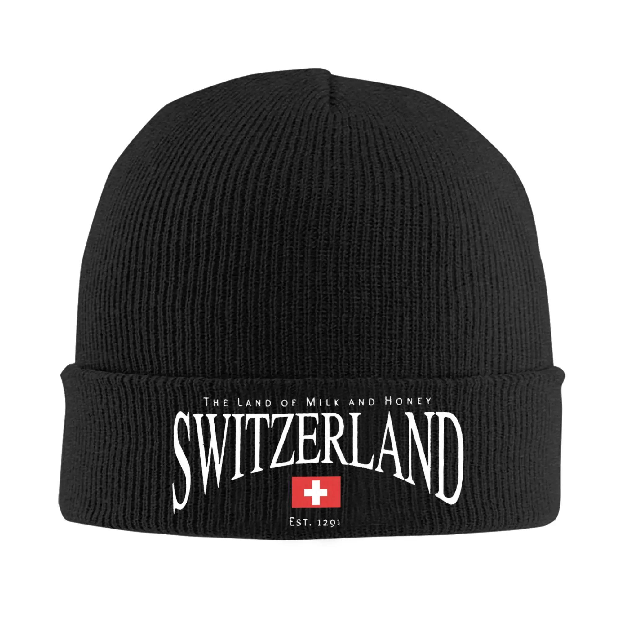 Switzerland The Land of Milk and Honey Knitted Caps for Women Men Beanie Autumn Winter Hip Hop Hats Acrylic Europe Casual Cap