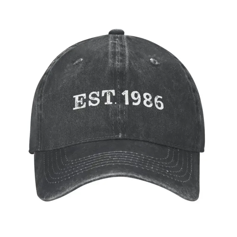 Custom Fashion Cotton EST Born In 1986 Birthday Gifts Baseball Cap Women Men Adjustable Adult Dad Hat Hip Hop