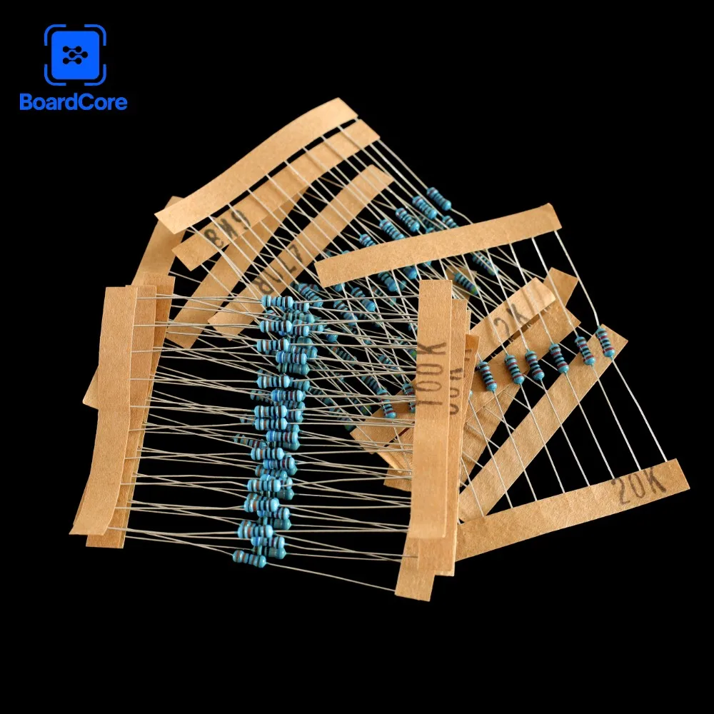 300PCS 1% Widerstand Set Widerstand 1/4W Metall Film Widerstände Kit 10 Ohm ~ 1M Ohm 30 Werte Sortiment Set Elektronische Komponenten Kit