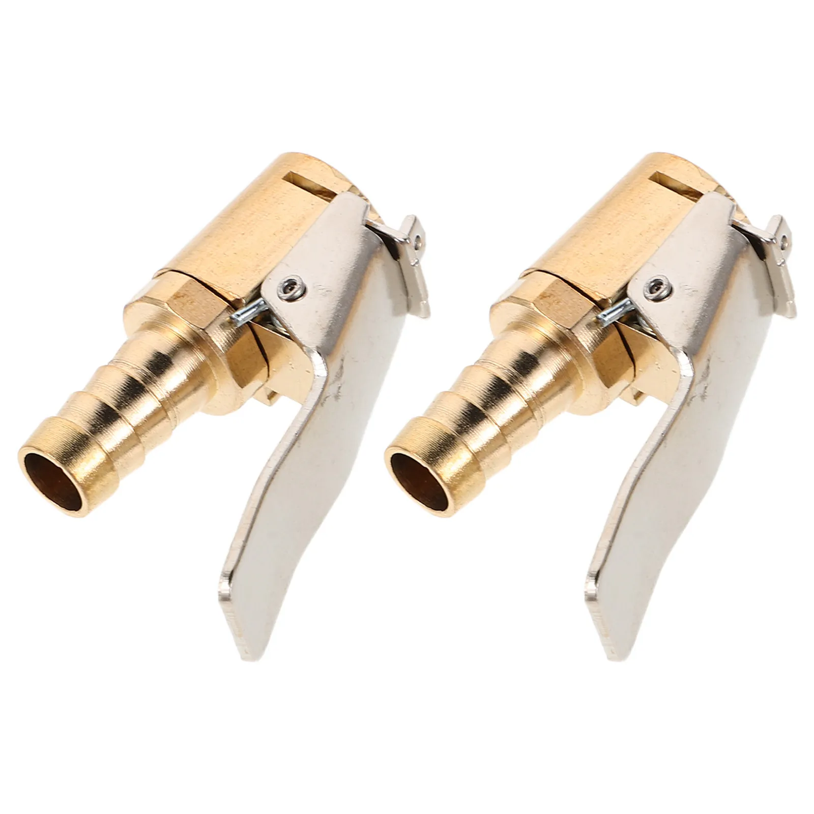 2Pcs Tire Air Chuck Clip Adapter Copper Tire Inflator Nozzle Quick Connect for Car Bike Use Air Pump Nozzle